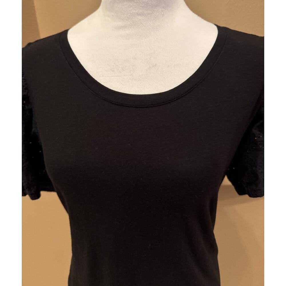 Ralph Lauren Women Black Puff Short Sleeve Top Size XS - Picture 2 of 9